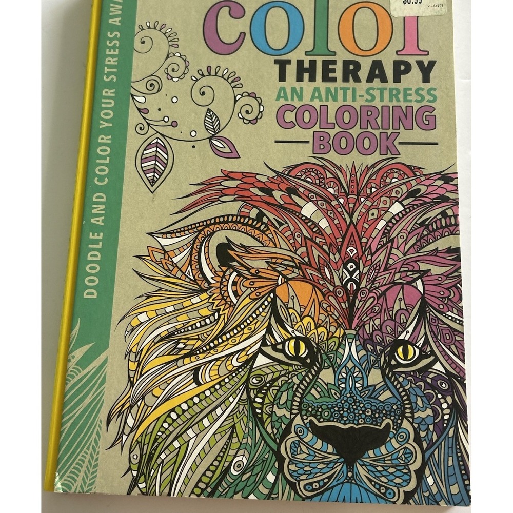 NEW Color Therapy Book: Hardback Anti-stress Coloring Book Adult